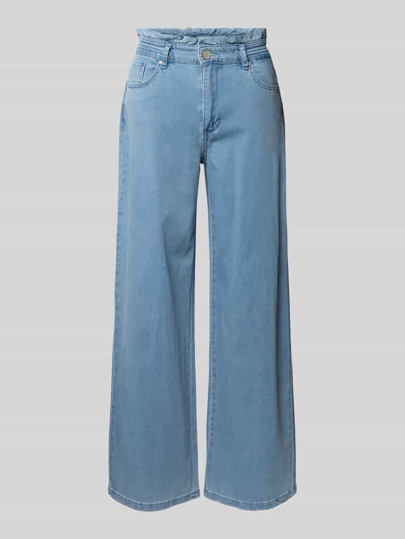 Buena Vista Wide leg jeans met ruches