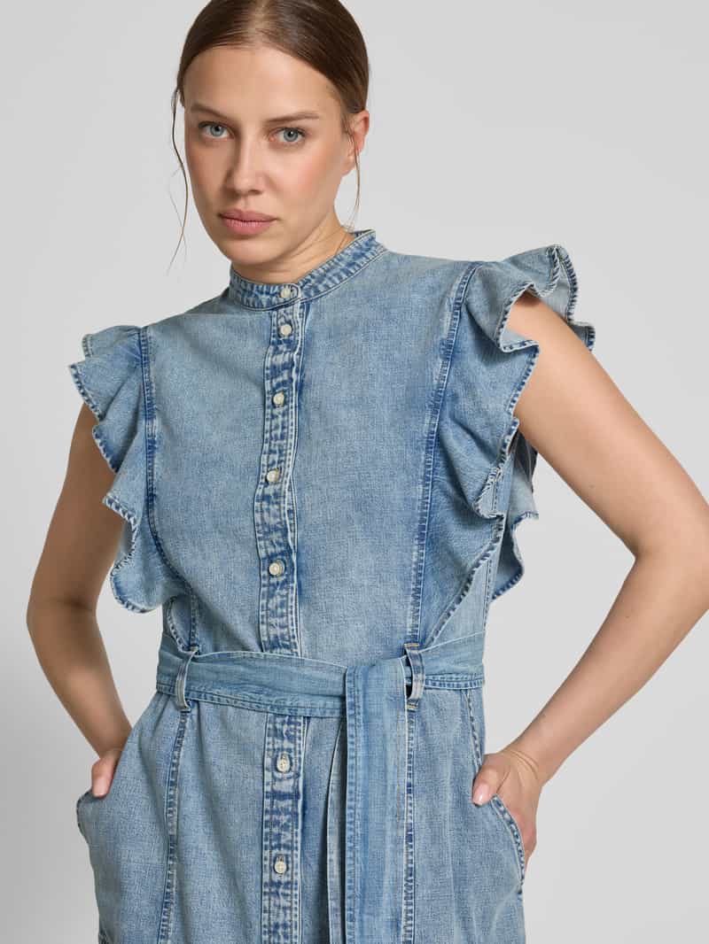 Lauren Ralph Lauren Knielange jeansjurk met volants