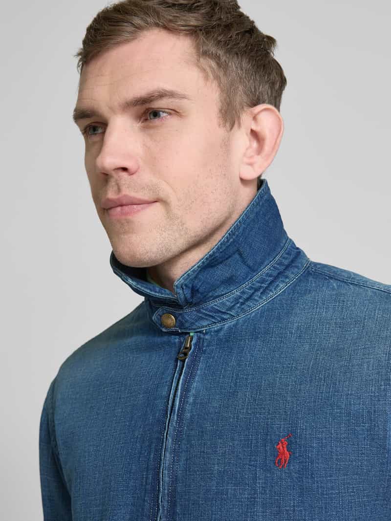 Polo Ralph Lauren Jeansjack met logostitching model 'BAYPORT'