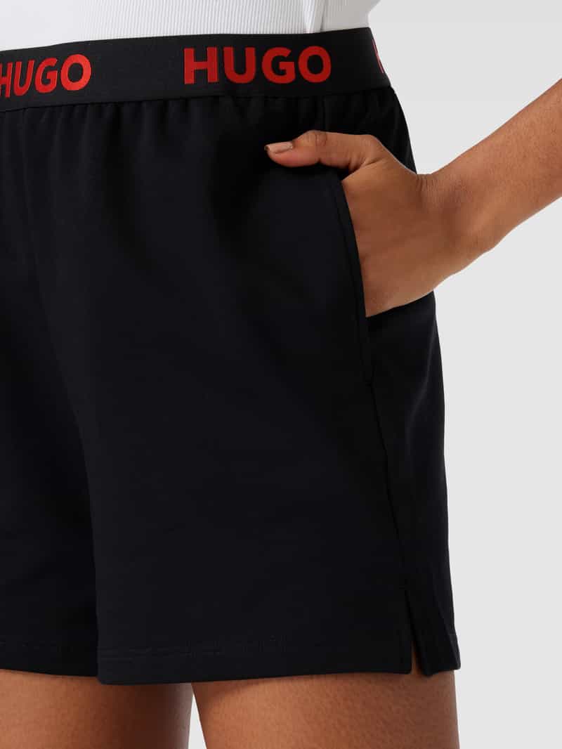 HUGO Korte broek met elastische band met logo model 'SPORTY'