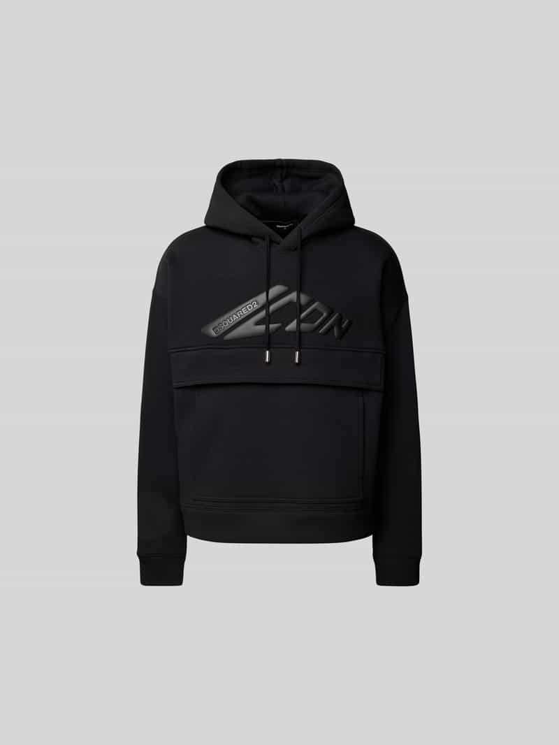 hoodie met labeldetail