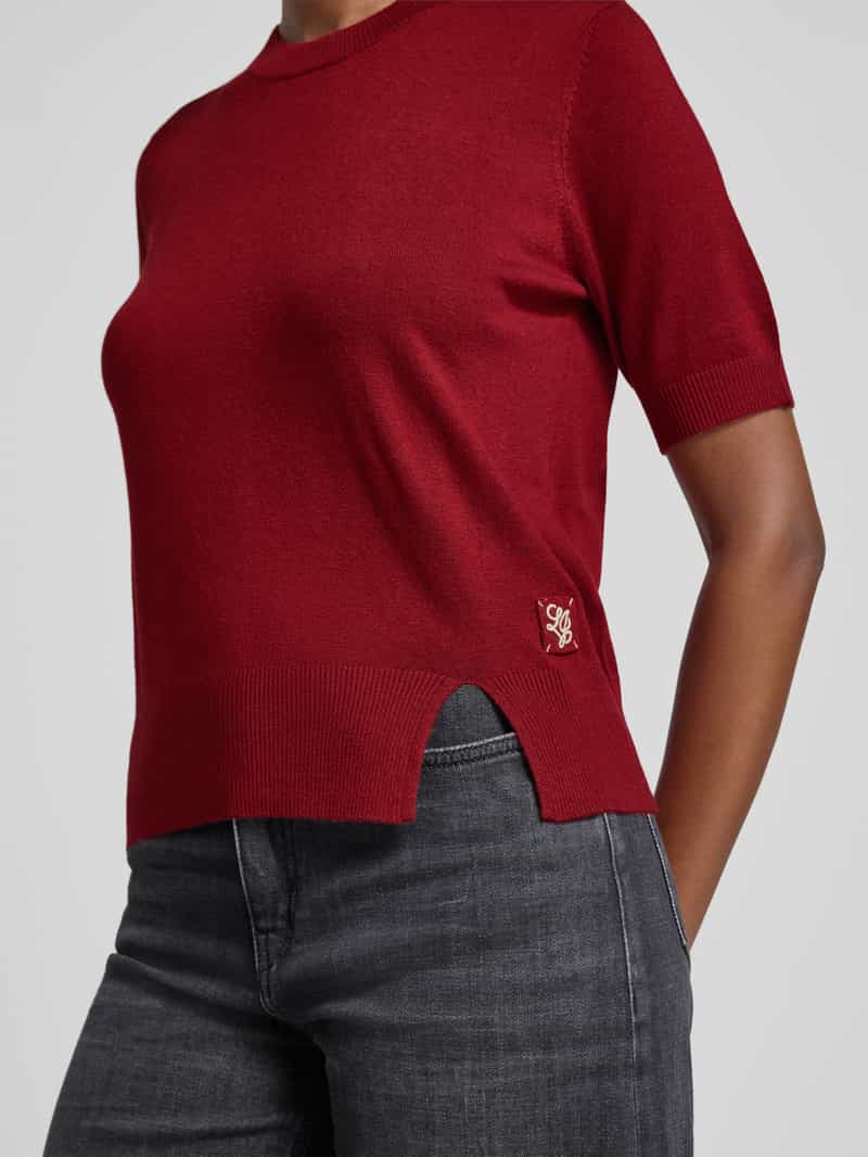 Liu Jo White Gebreid shirt met ronde hals