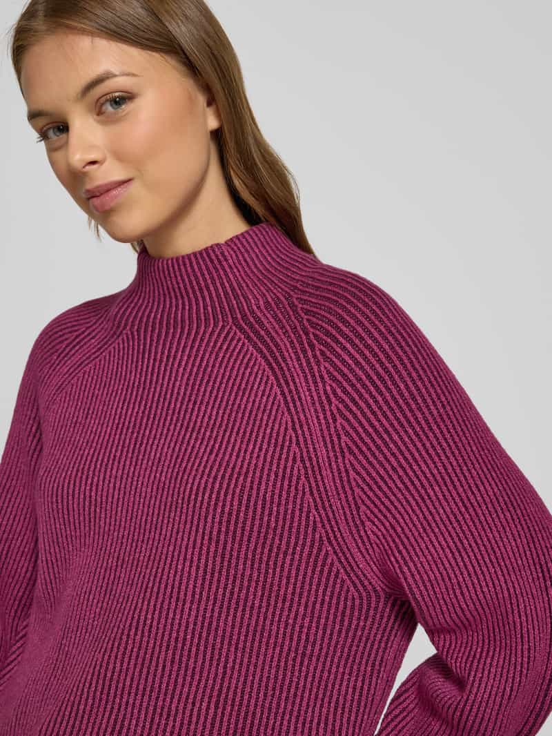 Tom Tailor Regular fit gebreide pullover van katoenmix met wol
