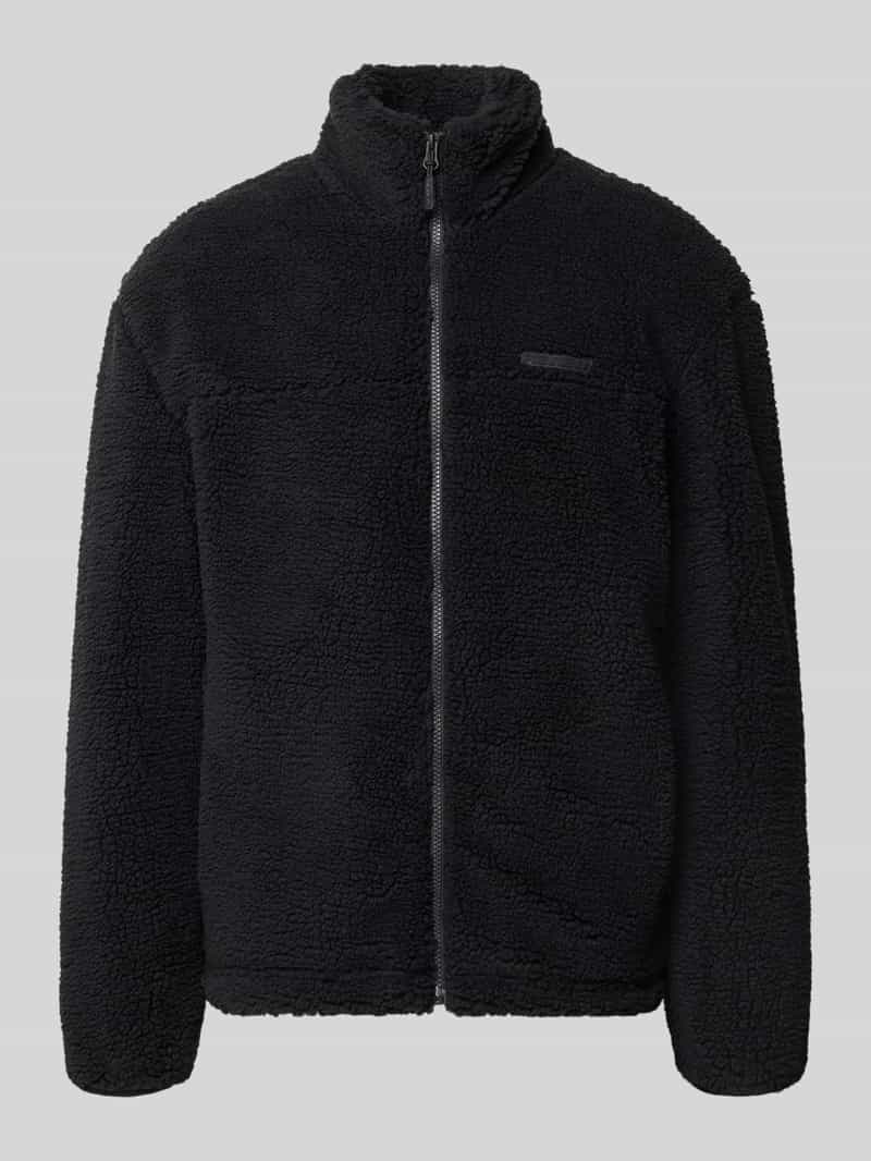 REVIEW Fleecejack met labeldetail en ritssluiting
