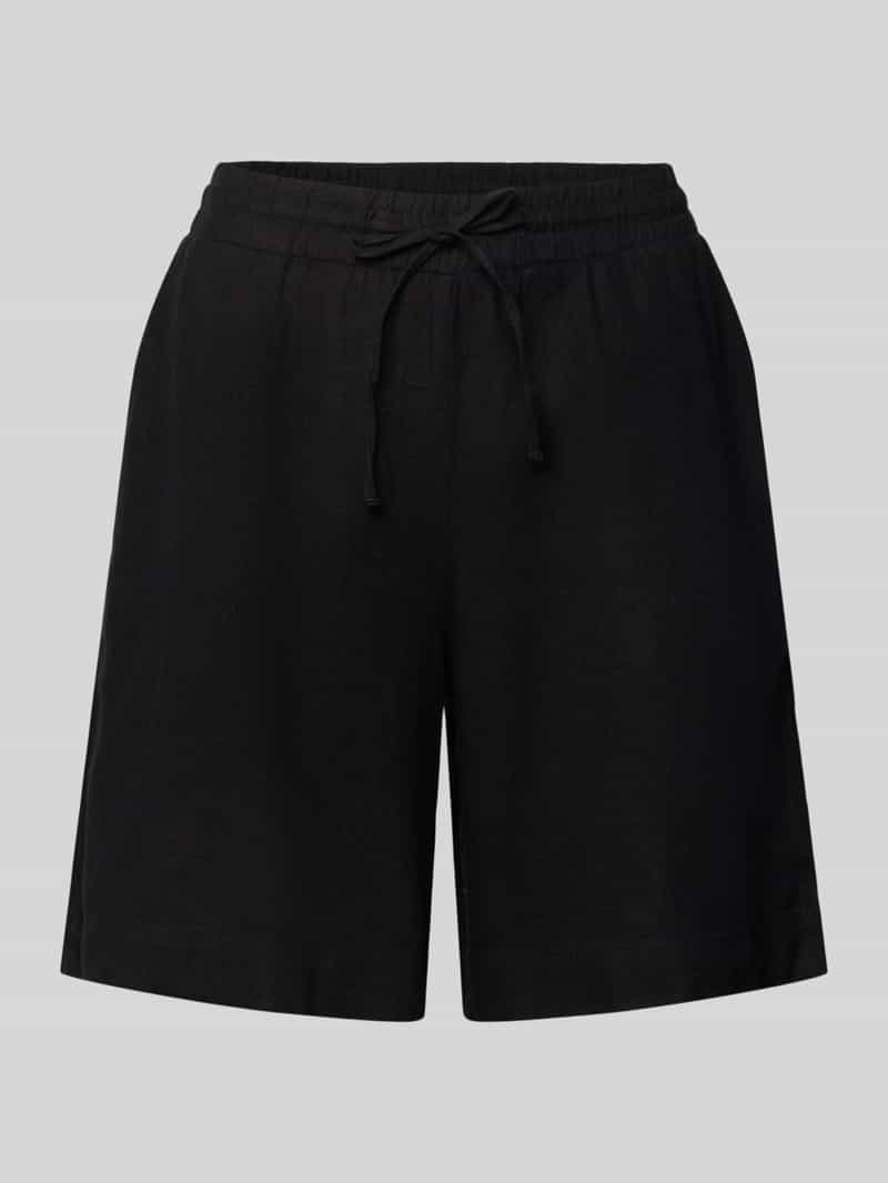 Linnen korte broek met elastische tailleband model 'Lava'