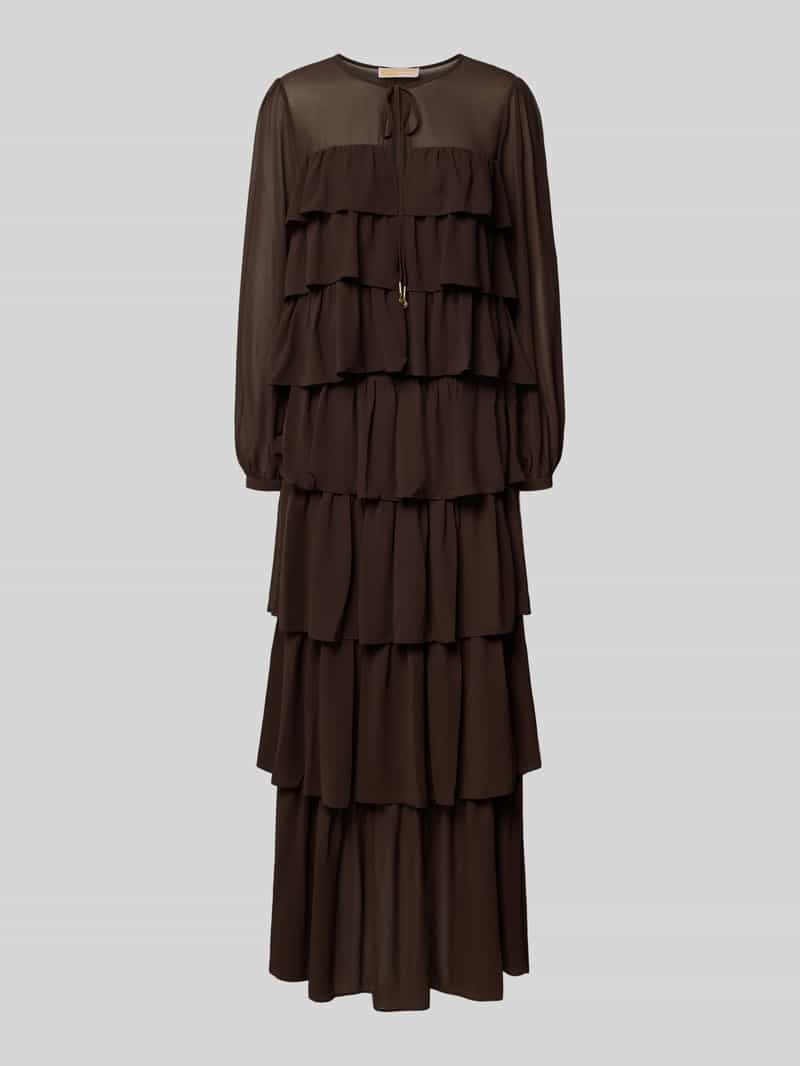 MICHAEL Kors Maxi-jurk in laagjeslook met vetersluiting