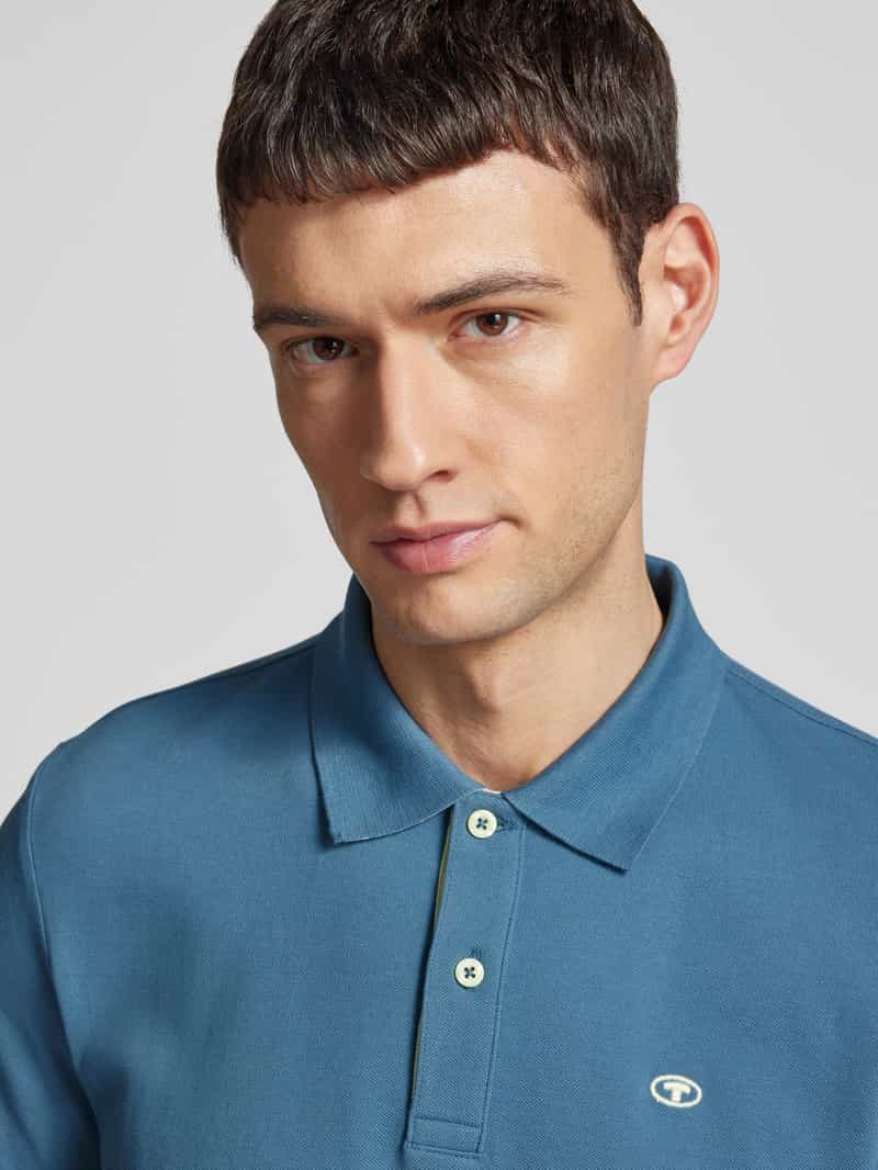 Tom Tailor Regular fit poloshirt van katoen-piqué met logostitching