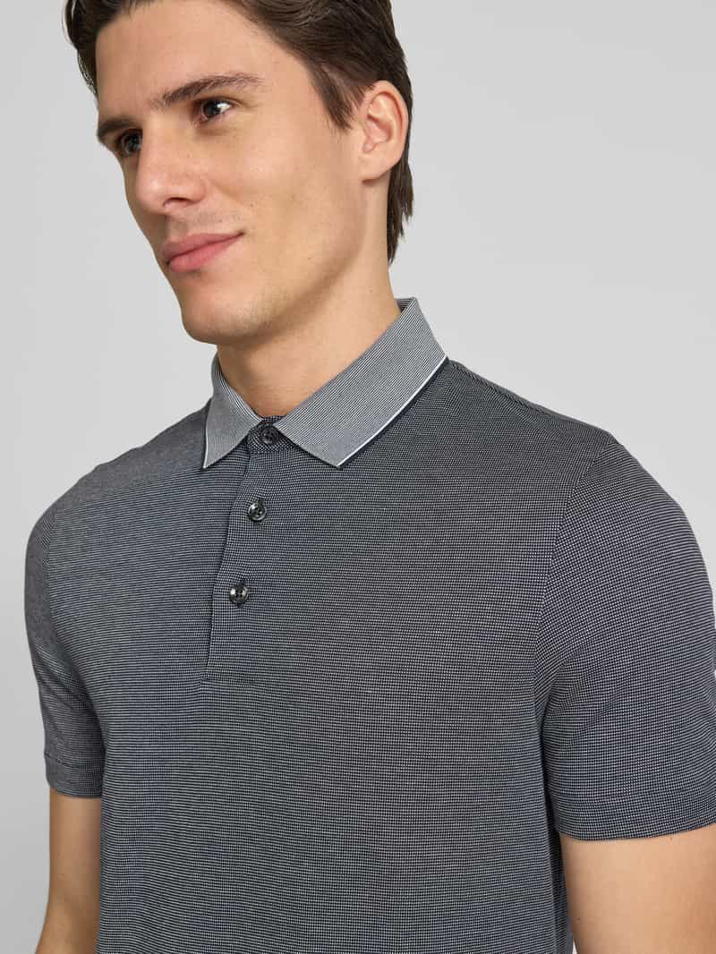 Boss Slim fit poloshirt met labeldetail model 'Pitton'