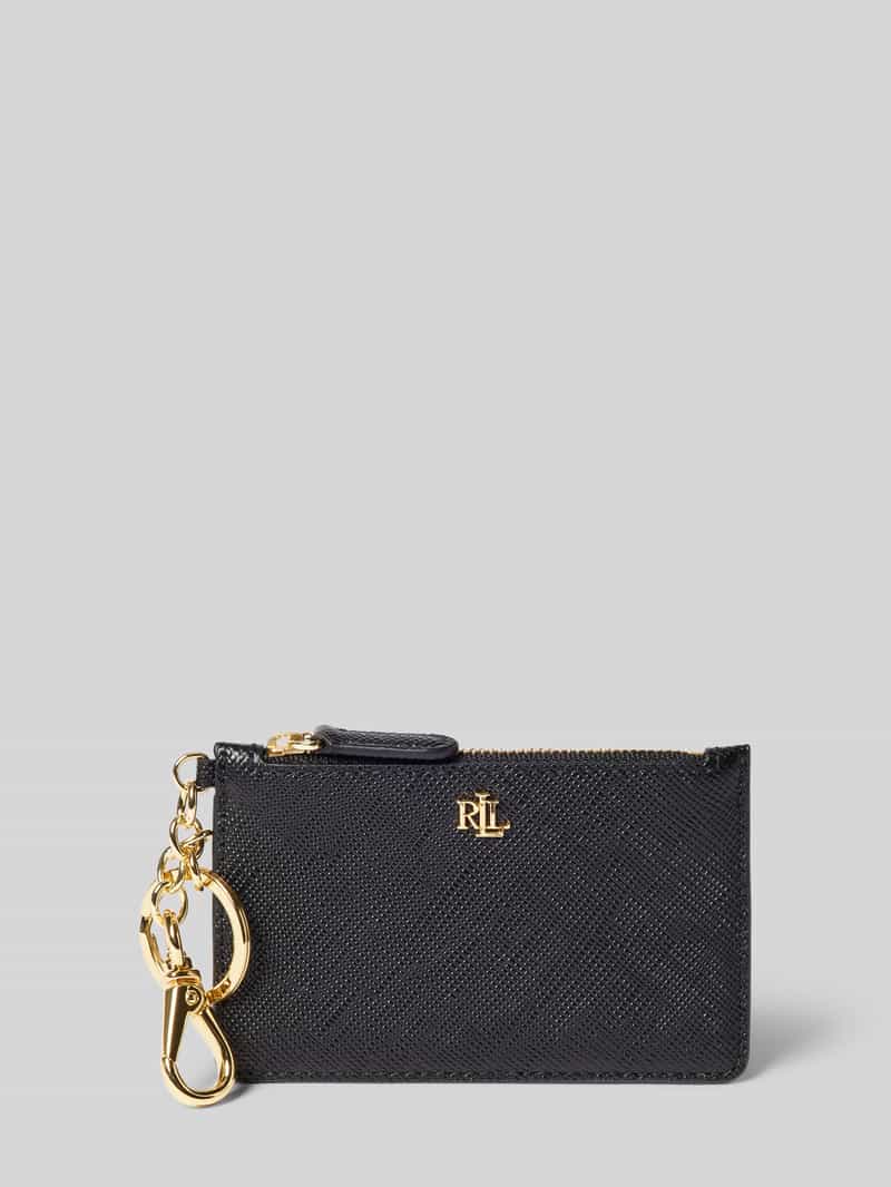 Lauren Ralph Lauren Pasjeshouder van runderleer met sleutelring en karabijnhaak