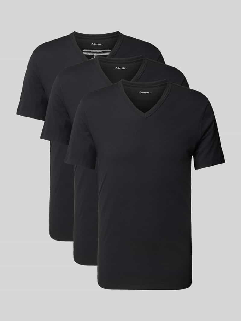 Calvin Klein Underwear T-shirt met elastische band met logo in een set van 3 stuks