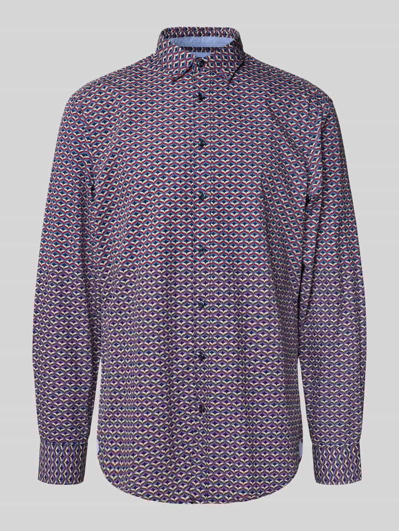 Christian Berg Men Vrijetijdsoverhemd met knoopsluiting