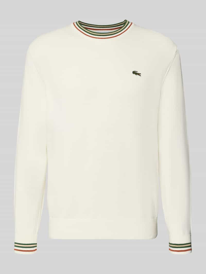 Lacoste Regular fit gebreide pullover van zuiver katoen