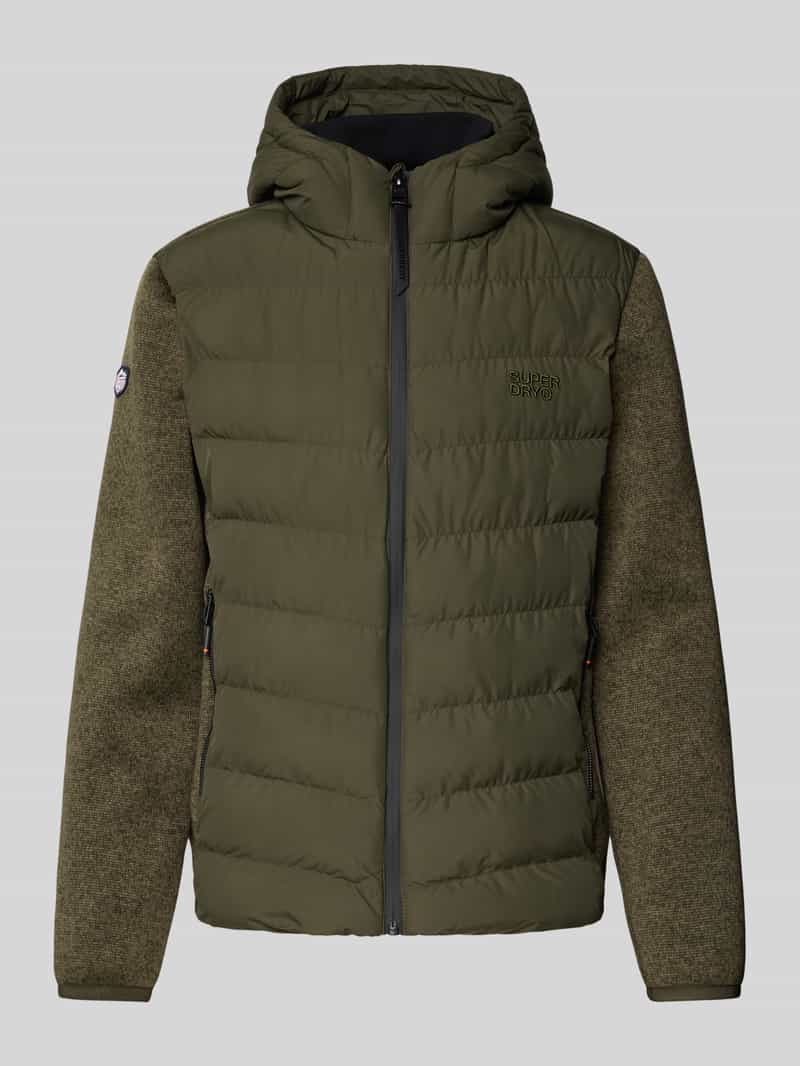 Superdry Gewatteerd jack met capuchon en ritszakken