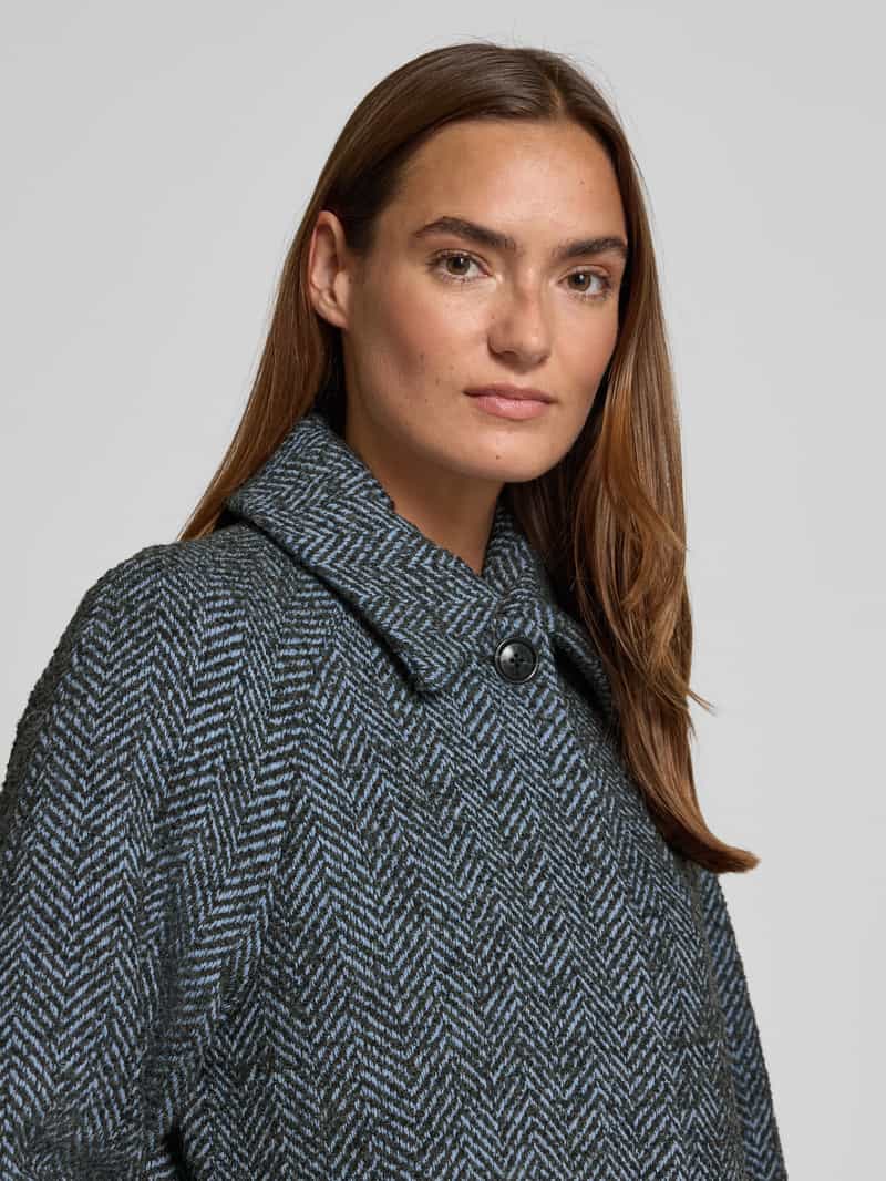 Scotch & Soda Lange jas met platte kraag en knoopsluiting