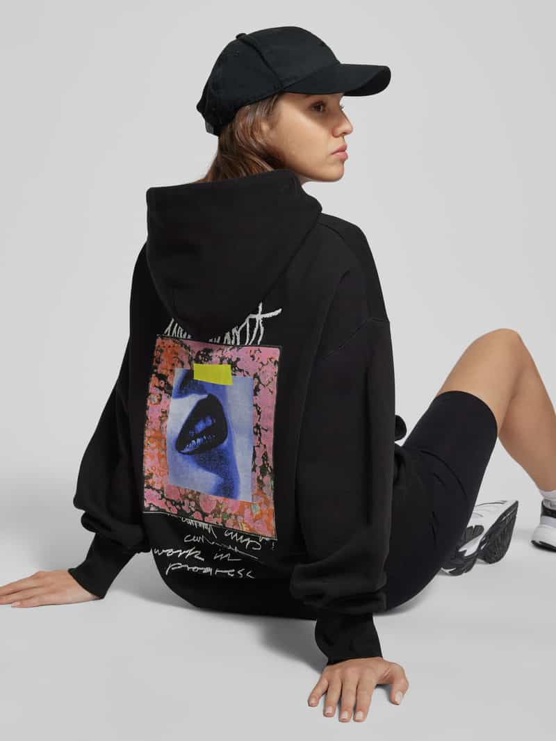 Carhartt Work In Progress Oversized hoodie met labelprint model 'LIPS'