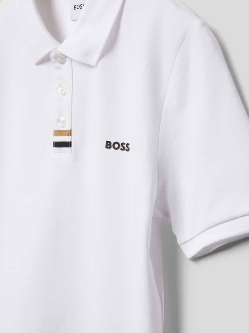 Boss Poloshirt met labeldetails