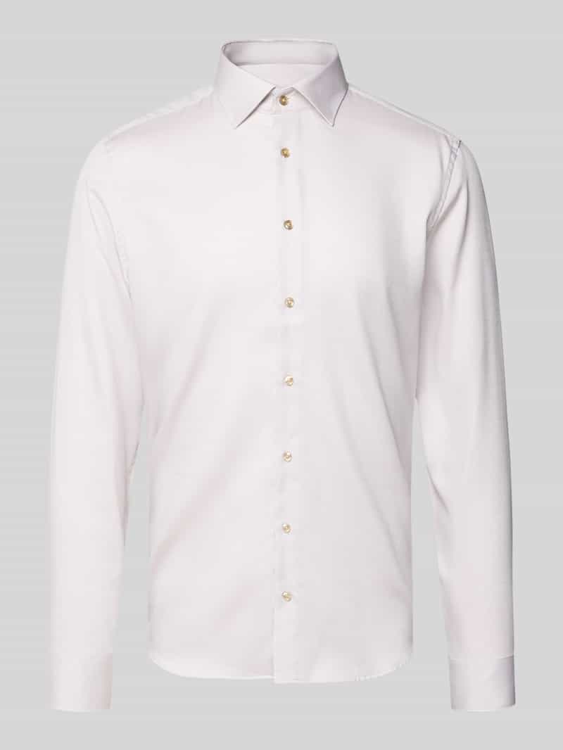 seidensticker Slim fit zakelijk overhemd van katoen met kentkraag