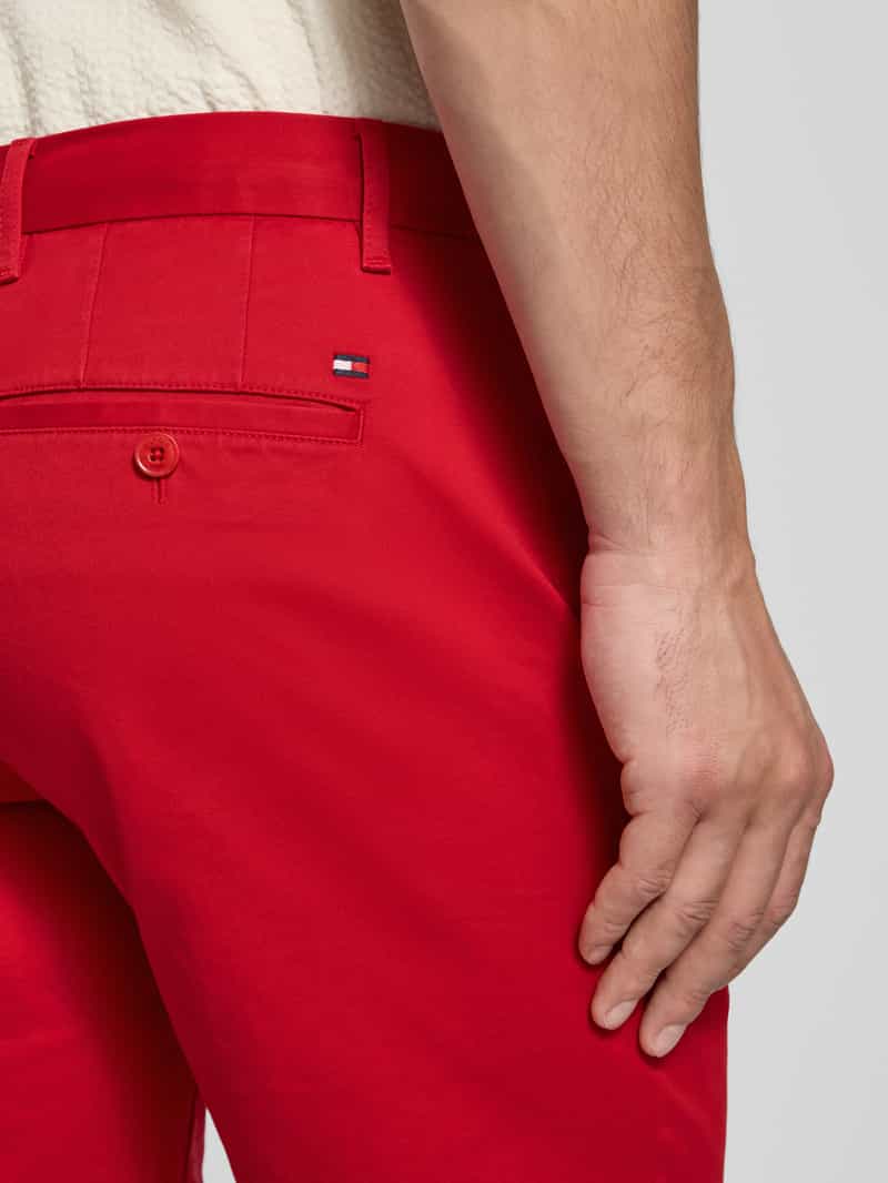Tommy Hilfiger Slim fit korte chino van een mix van katoen en elastaan