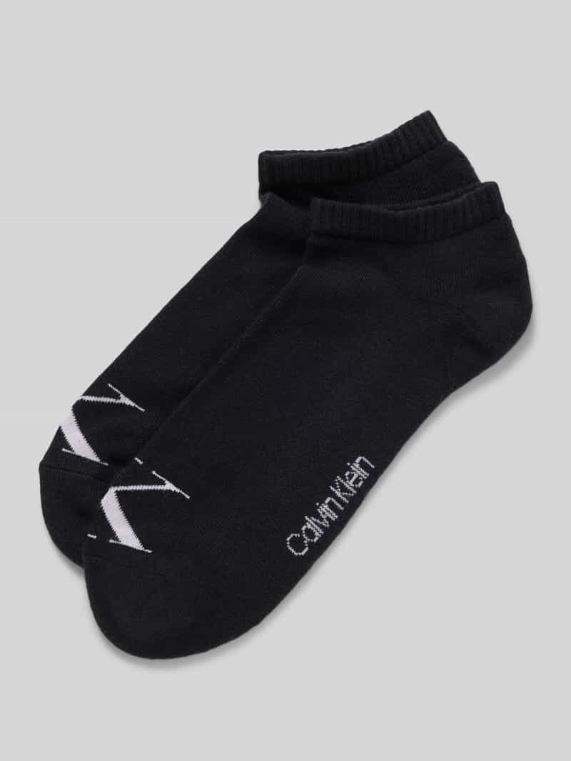 Calvin Klein Jeans Sneakersokken met logostitching in een set van 2 stuks