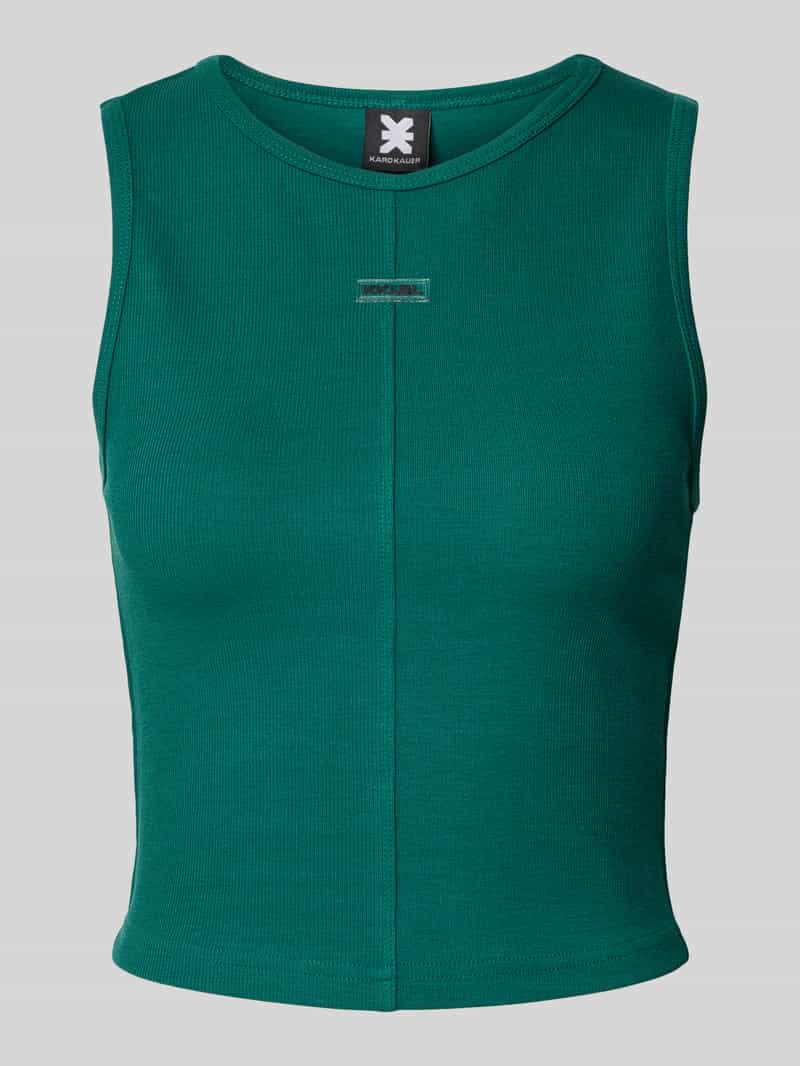 Karo Kauer Korte tanktop met labelpatch