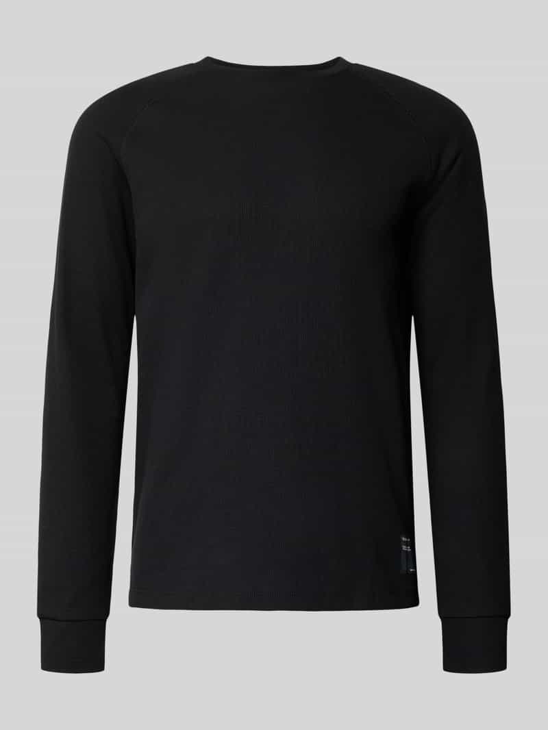 Tom Tailor Denim Regular fit shirt met lange mouwen en wafelstructuur