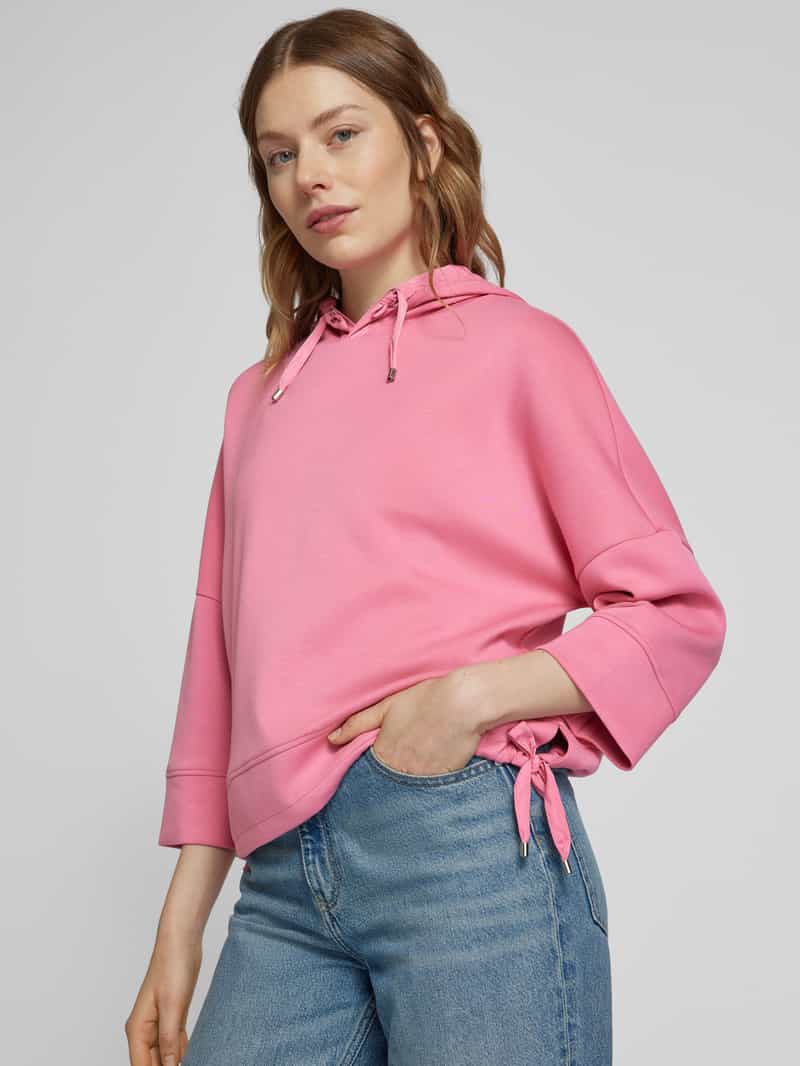 Tom Tailor Korte hoodie in scuba met3 4-mouwen