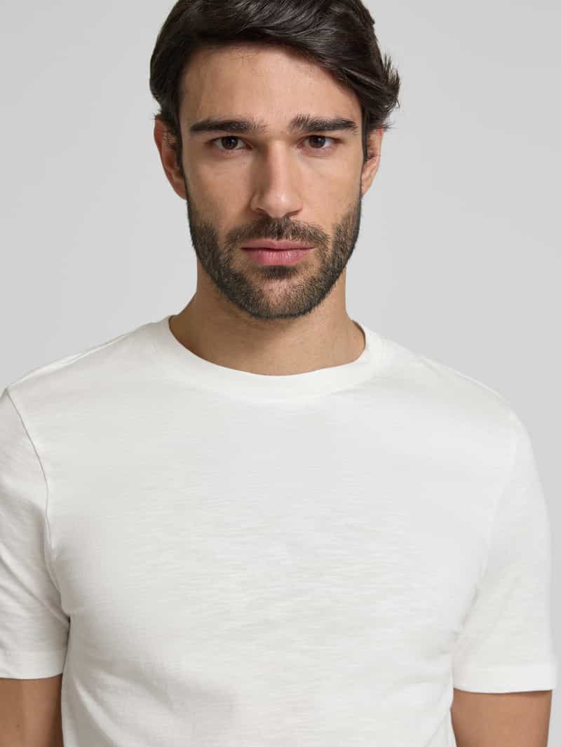 MCNEAL T-shirt met geribde ronde hals