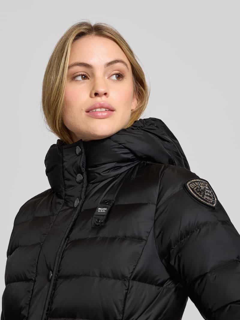 Blauer Usa Gewatteerde lange jas met capuchon model 'ANITA'