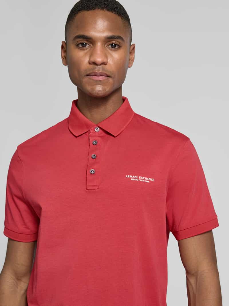 Armani Exchange Poloshirt met labelprint