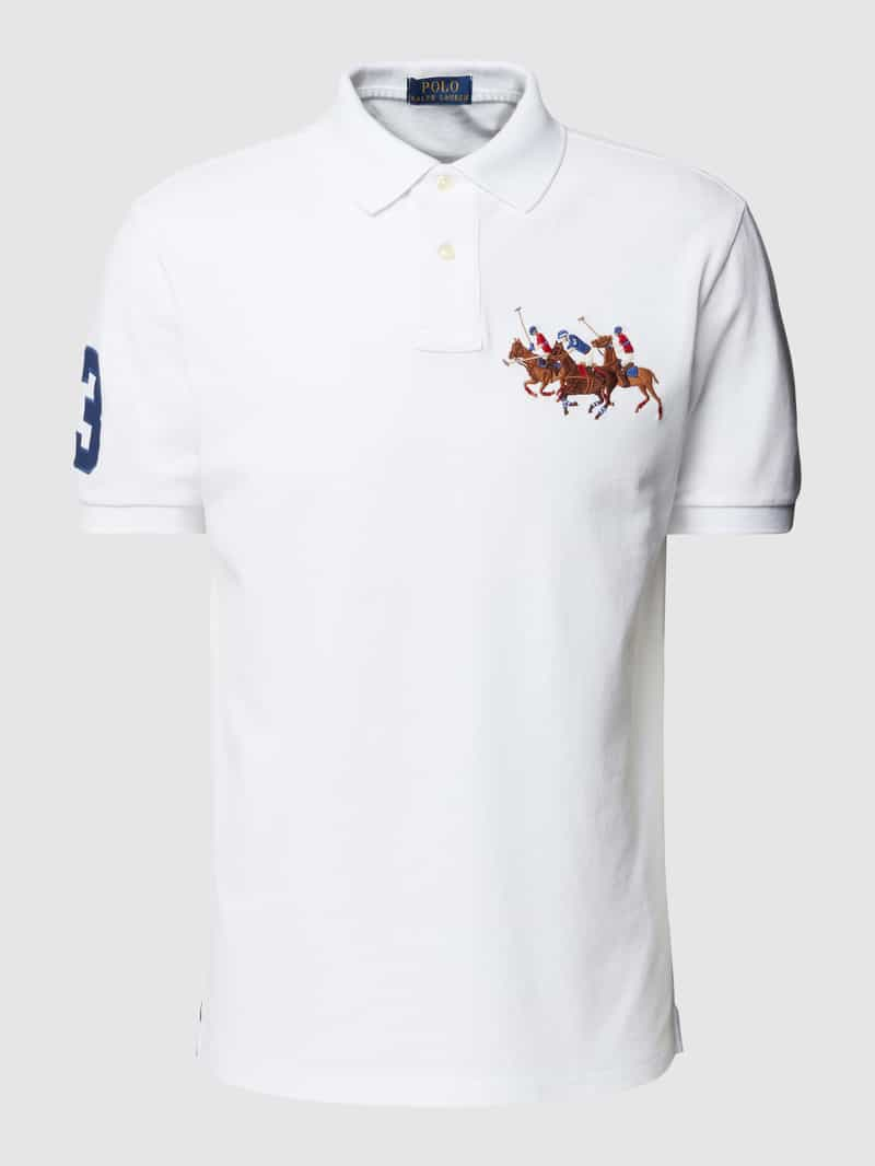 Polo Ralph Lauren Custom slim fit poloshirt met motiefstitching