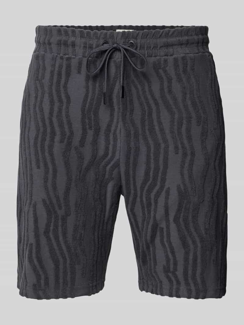 Scotch & Soda Regular fit sweatshorts met structuurmotief