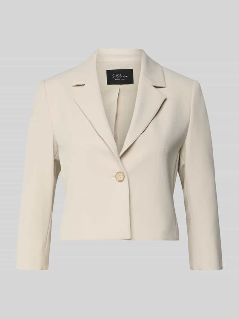regular fit korte blazer met reverskraag