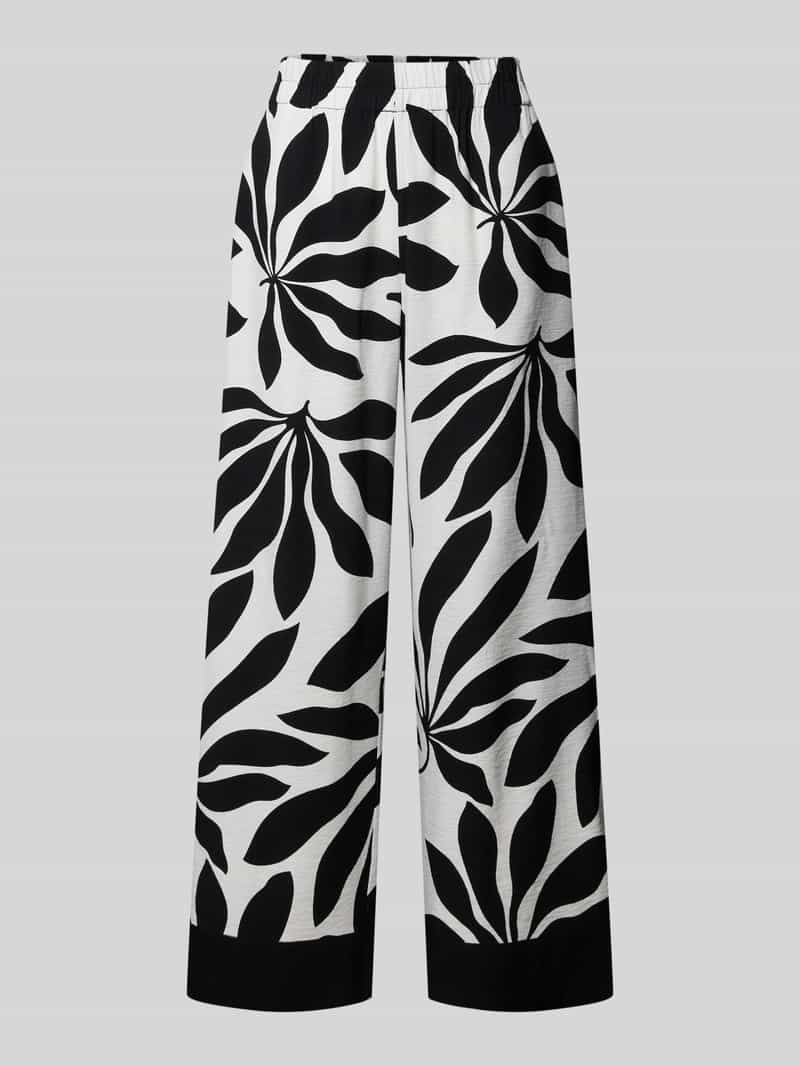 b.Young Regular fit stoffen broek met all-over print model 'Janina'