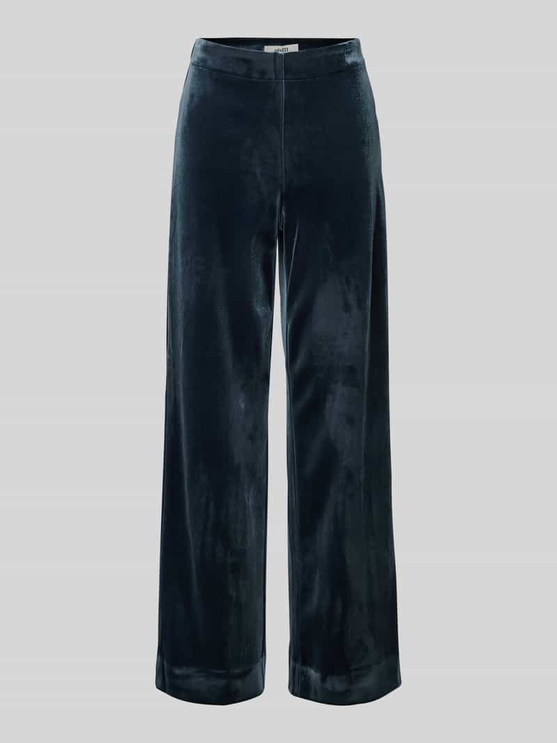 MbyM Wide leg stoffen broek in fluweellook model 'Kelita'