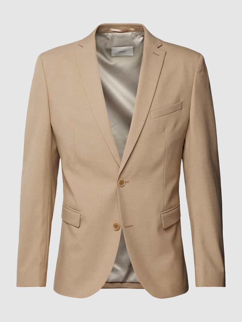 s.Oliver BLACK LABEL 2-knoops colbert met reverskraag model 'Pure'