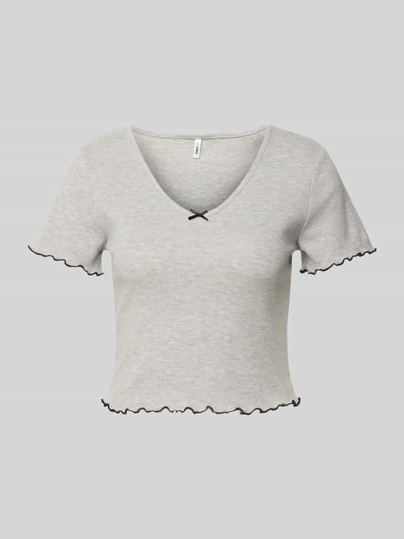 Only Slim fit T-shirt van katoenmix model 'CARLOTTA'