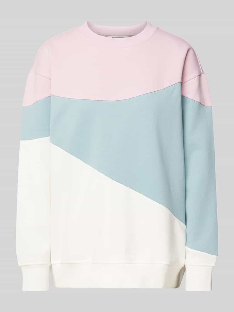 Tom Tailor Denim Comfort fit sweatshirt van katoenmix met colour-blocking-design