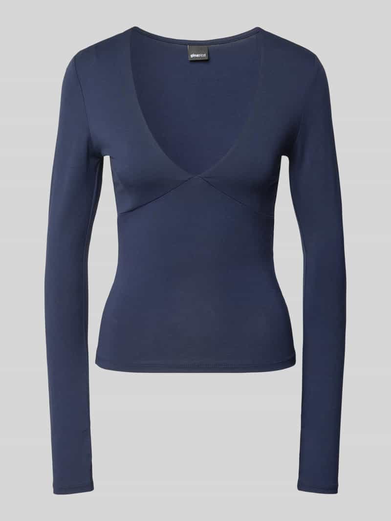 Gina Tricot Shirt met lange mouwen en V-hals