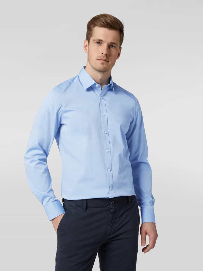 Slim fit zakelijk overhemd van chambray OLYMP Level Five