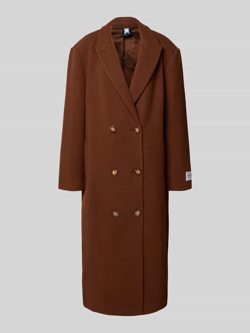 Karo Kauer Oversized lange jas met reverskraag