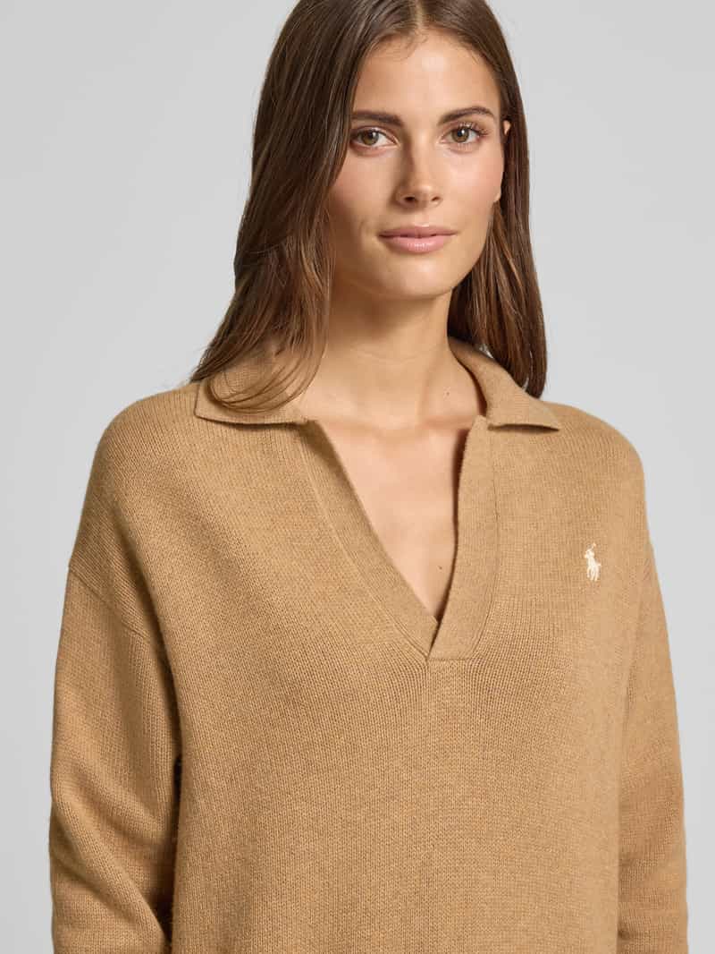 Polo Ralph Lauren Wollen jurk met logostitching