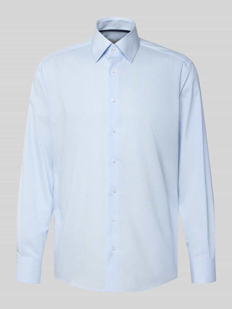 Eterna Comfort fit zakelijk overhemd van katoen met kentkraag