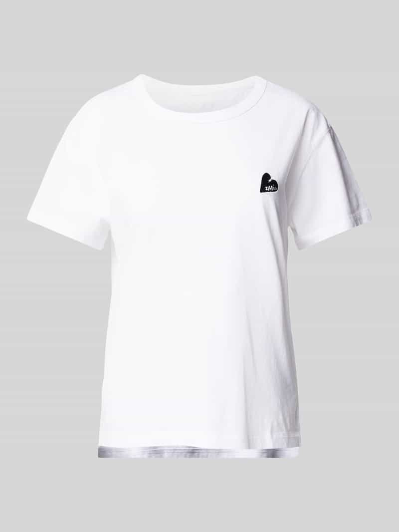 Zadig & Voltaire T-shirt met motief- en labelstitching model 'MARTA'