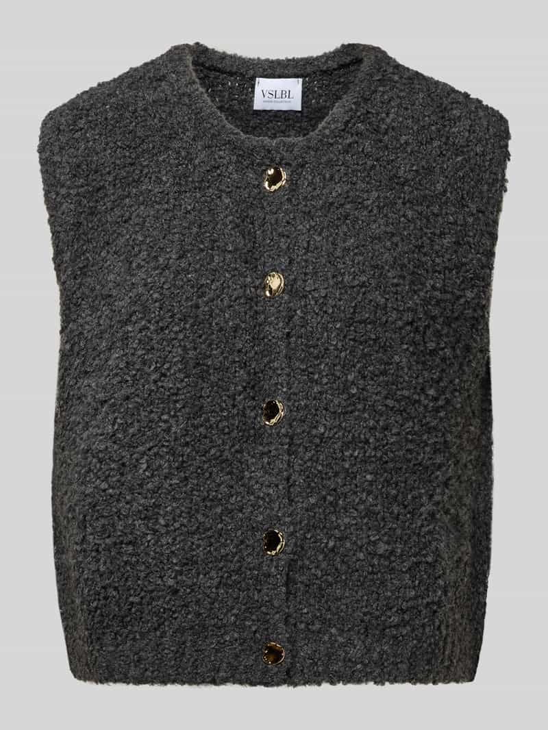 VILLA SOPHIE Loose fit mouwloos vest met Mix van wol en mohair en viscose Model 'VIOLA'