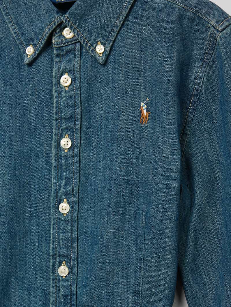 Polo Ralph Lauren Teens Jeansjurk met knoopsluiting