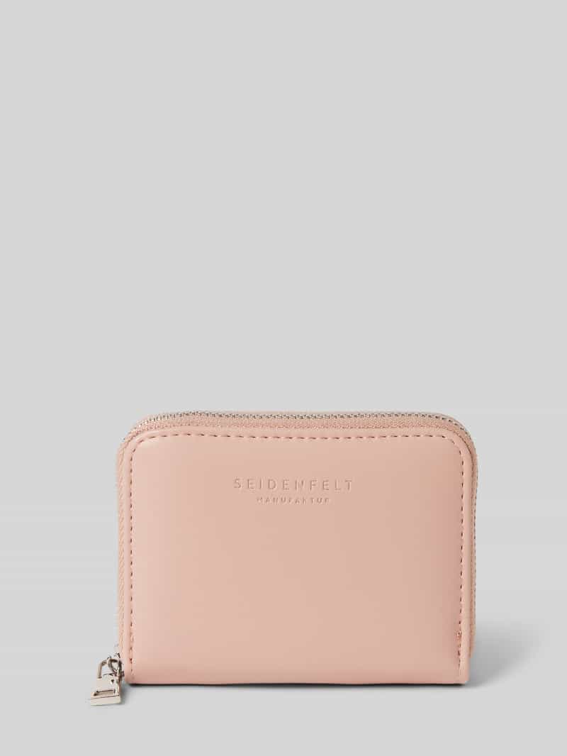 Seidenfelt Portemonnee met labeldetail model 'YLVA'