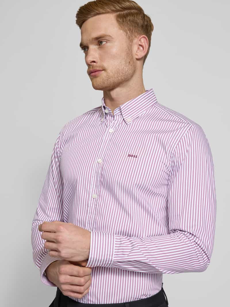 Boss Slim fit zakelijk overhemd met labelstitching model 'Roan'