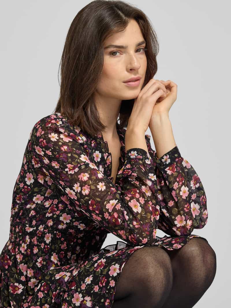 Apricot Mini-jurk met smokdetail