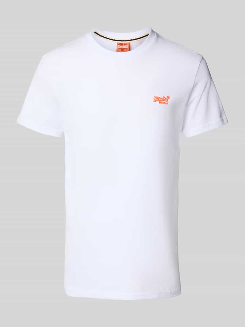 Superdry T-shirt met labelstitching