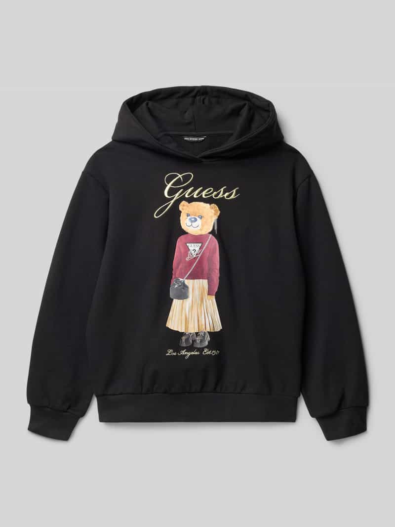 Guess Oversized hoodie met logostitching model 'Active'